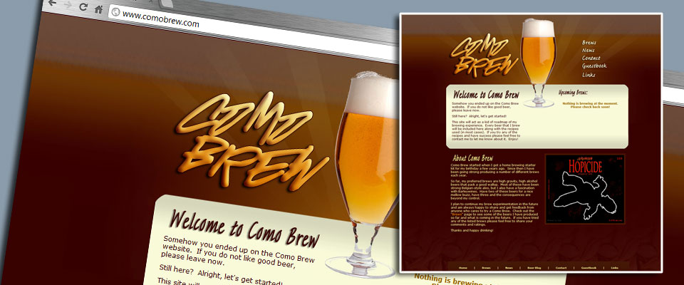 Como Brew website preview