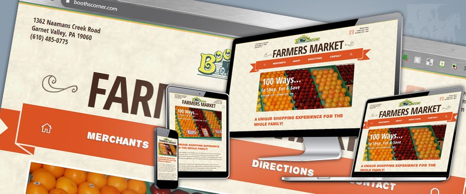 Booths Corner Farmers Market responsive screen resolution demo