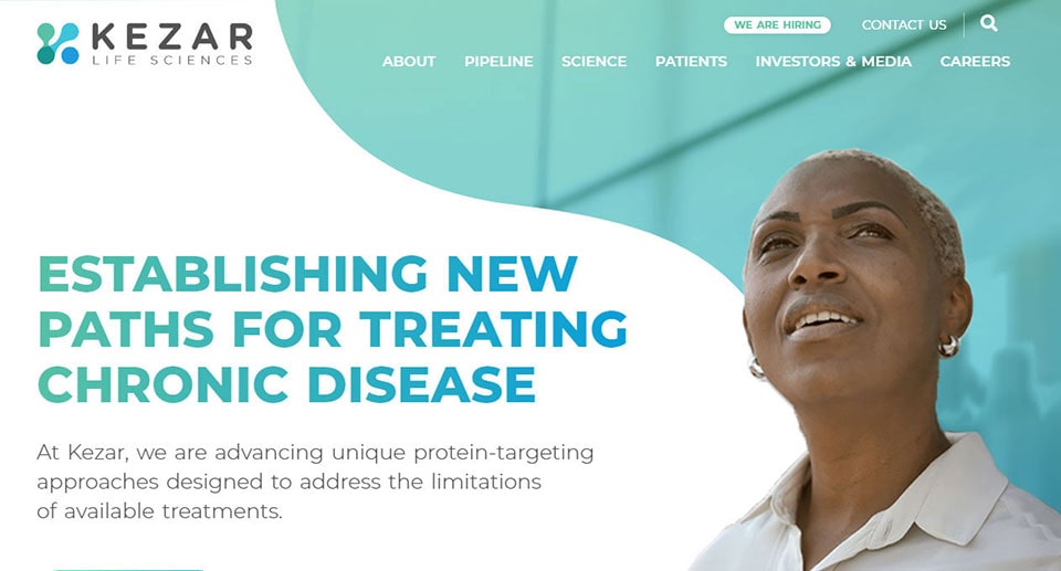 Kezar Life Sciences homepage screenshot