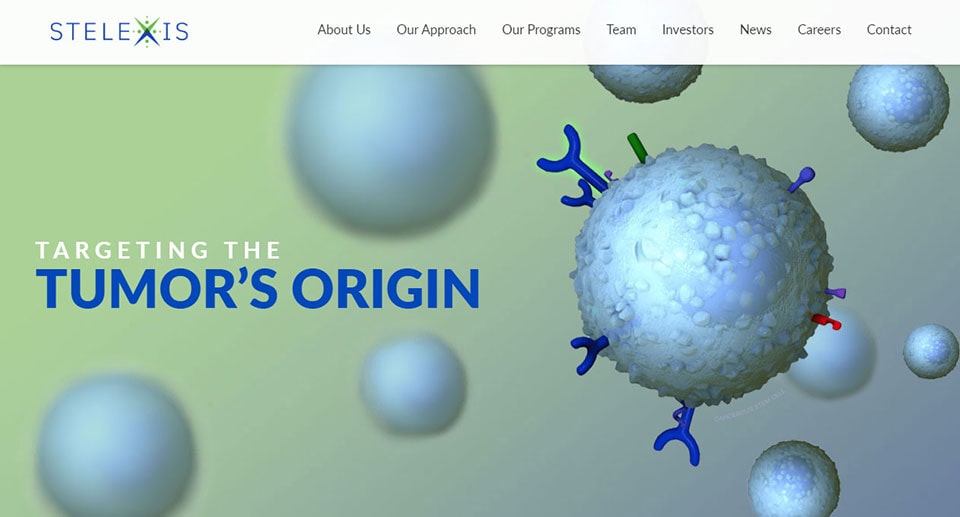 Stelexis Therapeutics homepage screenshot