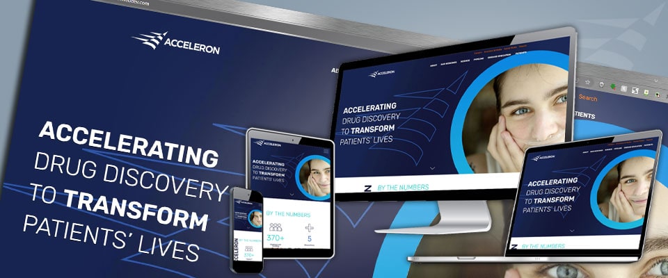 Acceleron Pharma homepage responsive screen resolution demo