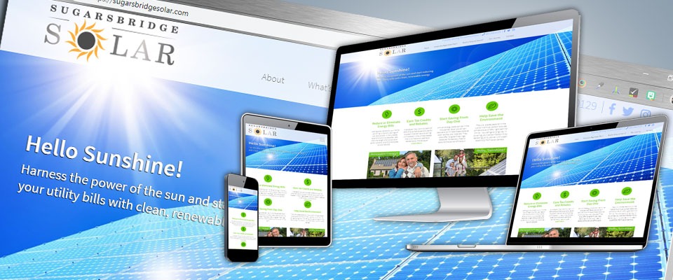 Sugarsbridge Solar responsive screen resolution demo